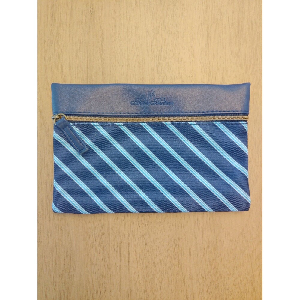 Brooks Brothers United Amenity Blue Striped Travel Bag
